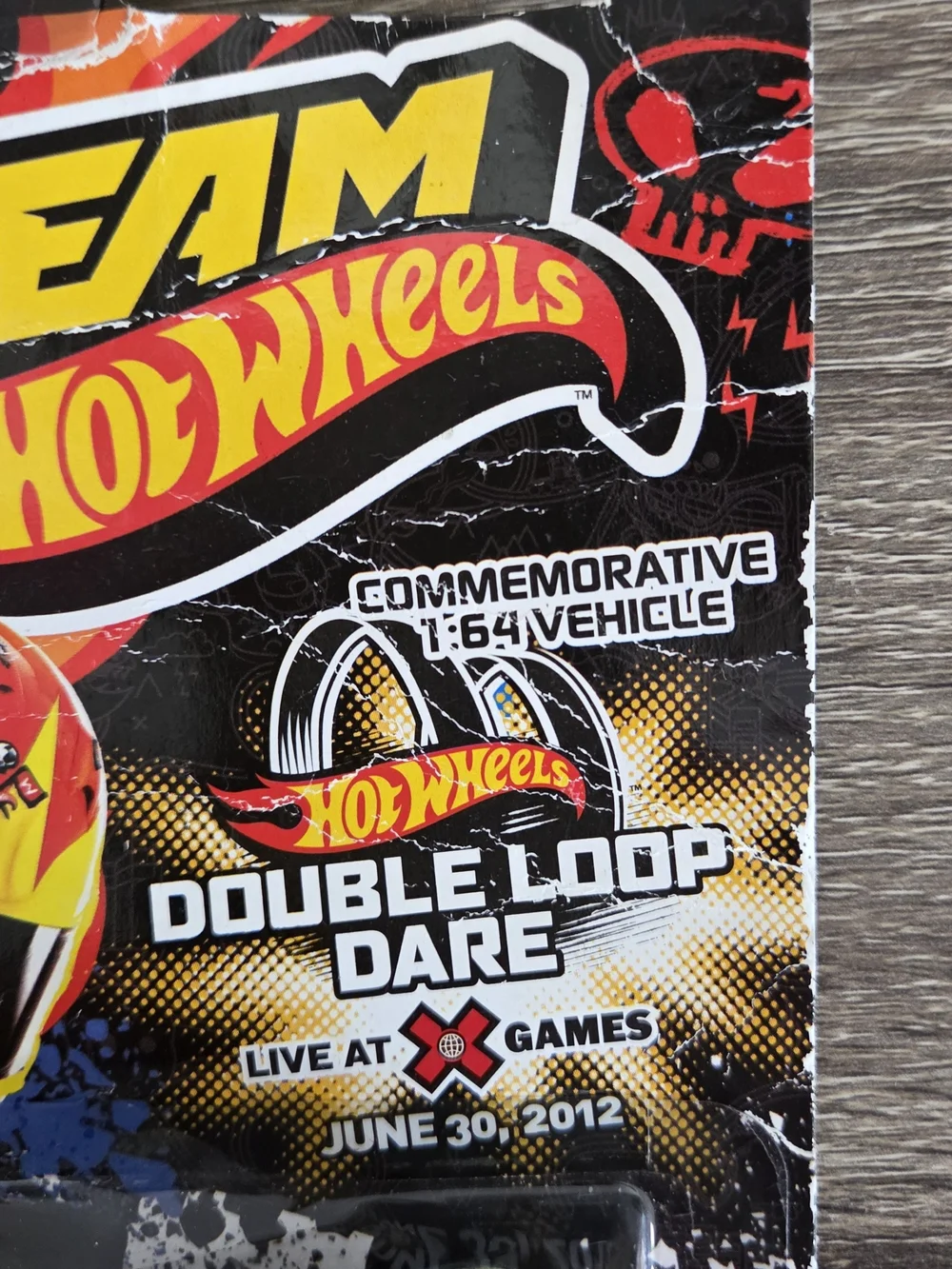 Team HOT WHEELS Rare Big Machine Rec 2012 Double Loop Dare Commemorative Car SEE